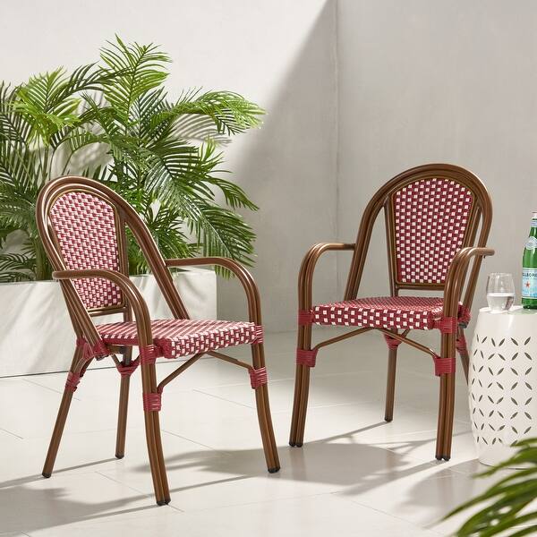 Brianna Outdoor Outdoor Bistro Chairs (Set of 2) by Christopher Knight