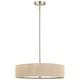preview thumbnail 53 of 71, 3-Light 20"W Drum Fabric Semi Flush Mount Pendant Chandelier