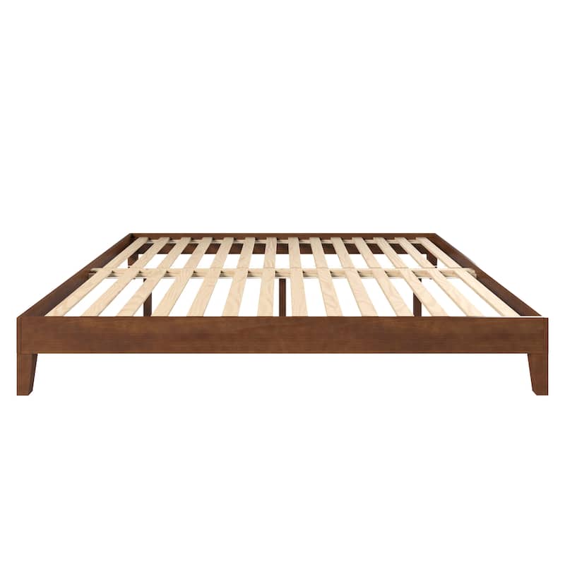Modern Elegant King Platform Bed Wood Material