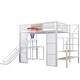 preview thumbnail 12 of 22, Full Size Metal Loft bed with Desk Wardrobe Basketball Hoop Slide