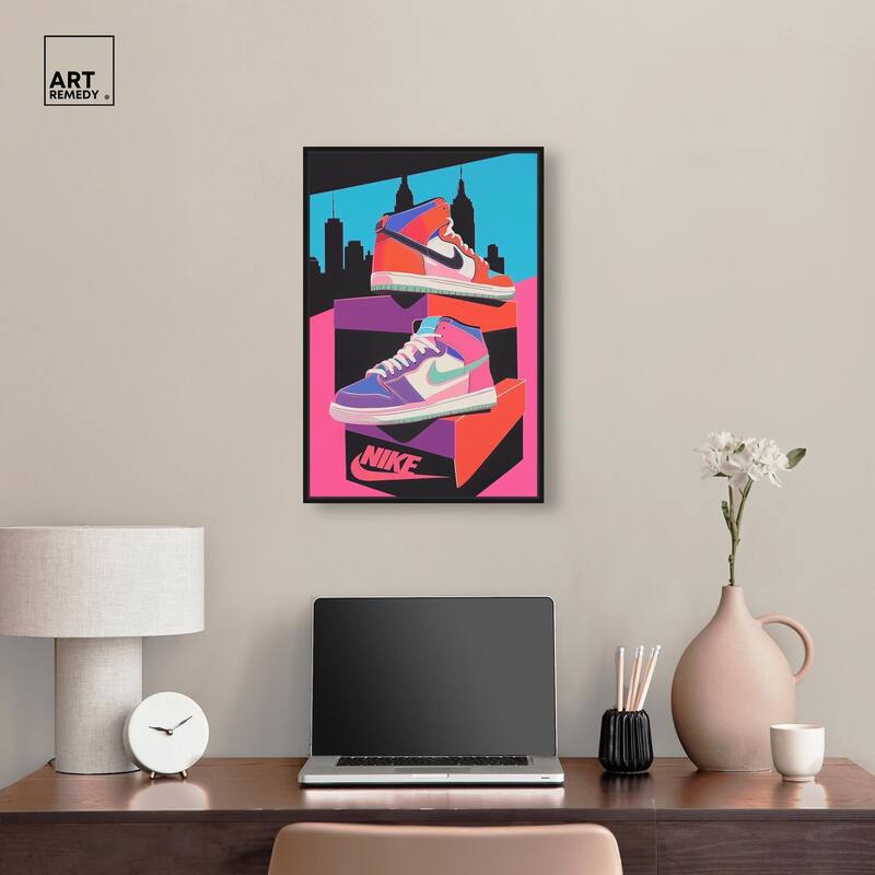 City Pop Sneakers Canvas by Art Remedy