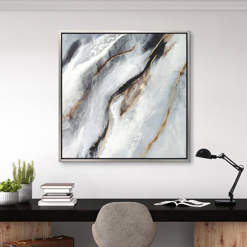 Flood Textured Metallic Hand Painted Framed Wall Art by Martin Edwards