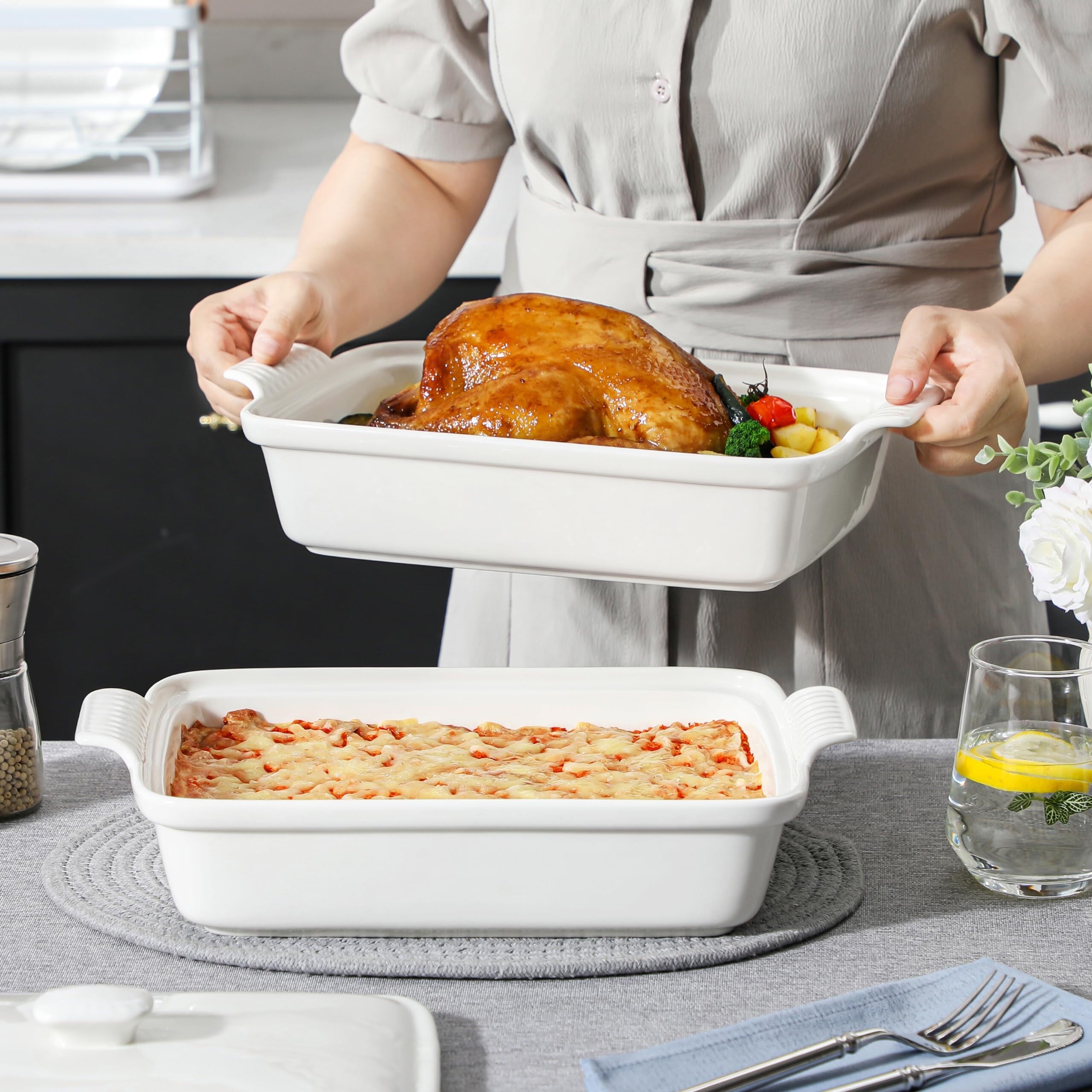 Bakeware Pyrex Lasagne Dish Pyrex Deep Glass Baking Dish 9