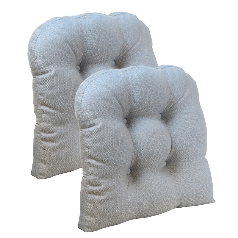 Klear Vu Gripper Tyson Dining Chair Cushion Set - Set of 2 - Grey