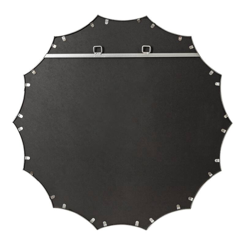 Kate and Laurel Lalina Scalloped Round Framed Accent Mirror