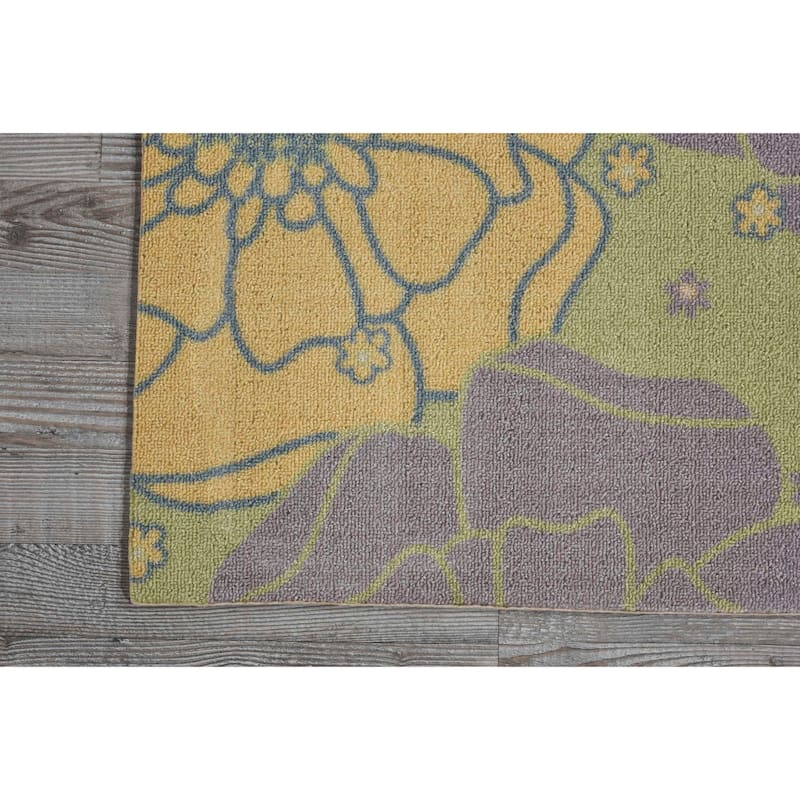 Nourison & Garden Floral Indoor / Outdoor Area Rug