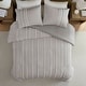 preview thumbnail 17 of 39, Harbor House Anslee Taupe 3 Piece 100% Cotton Yarn Dyed Duvet Cover Set with Overlap Closure Shams