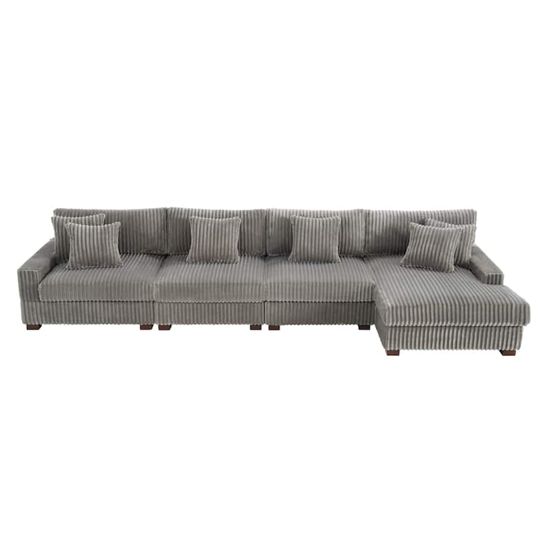 Anne 150" W Oversized Upholstered Modular Sectional Sofa