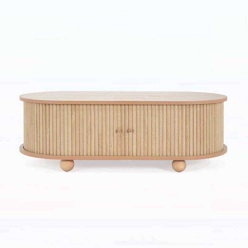 Oval Storage Side Table,Ideal for r Living Space and Creating a Cozy Ambiance