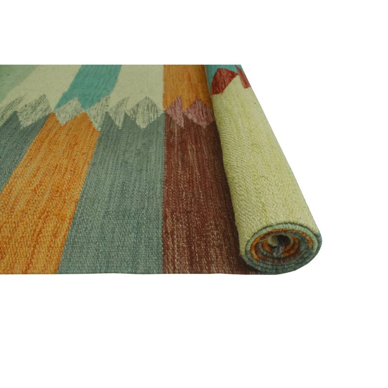 Noori Rug Winchester Flatweave Youssef Burgundy/Beige Rug - 6'6" x 9'8"
