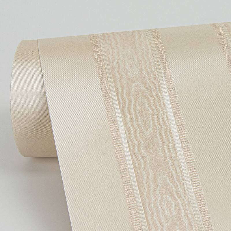 Sirpi Zeta Peach Moire Stripe Wallpaper - 20.9 x 396 x 0.025