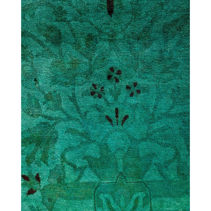 Contemporary Overdyed Wool Hand Knotted Area Rug - 9' 2" x 12' 6"