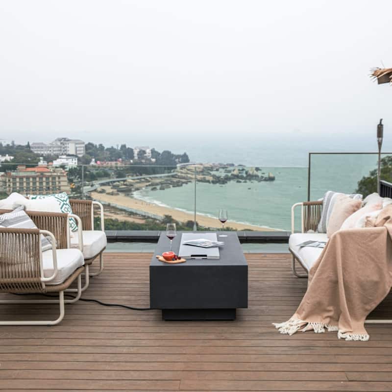 Elementi Granville Dark Grey Outdoor Fire Pit Table - 60 Inches