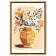 preview thumbnail 8 of 63, Mid Autumn Flowers Canvas Boho Colorful Wall Art by Art Remedy 10" x 15" - Gold