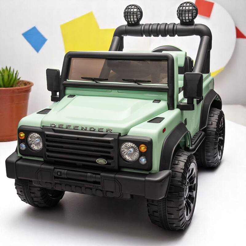 24V Licensed Land Rover Defender Ride-On Car for Kids with Remote Control, Motors,Bluetooth Music, LED Lights - Electric Vehicle