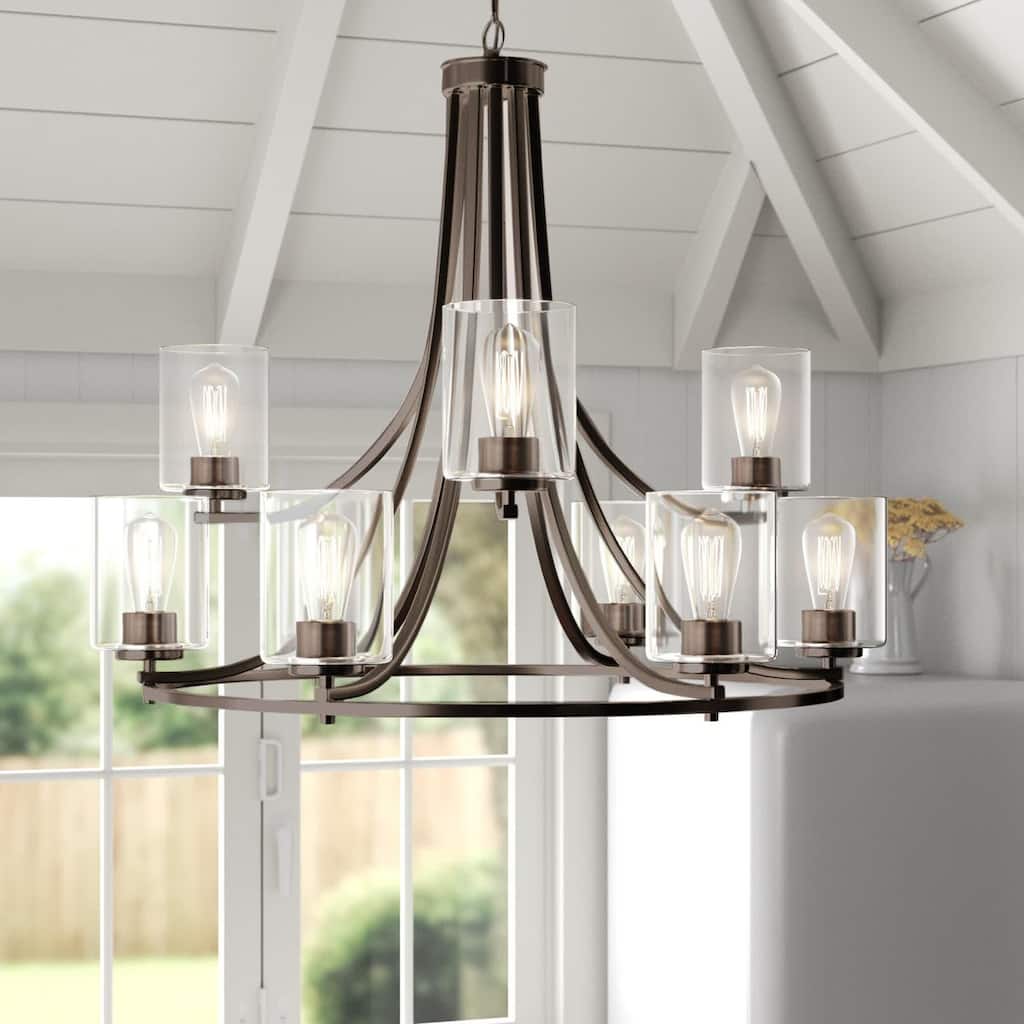 Designers Fountain Liam Collection - 9 Light - Chandelier Satin Copper Bronze Finish