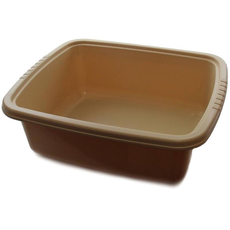 YBM Home Solid Plastic Dish Pan Basin - Beige