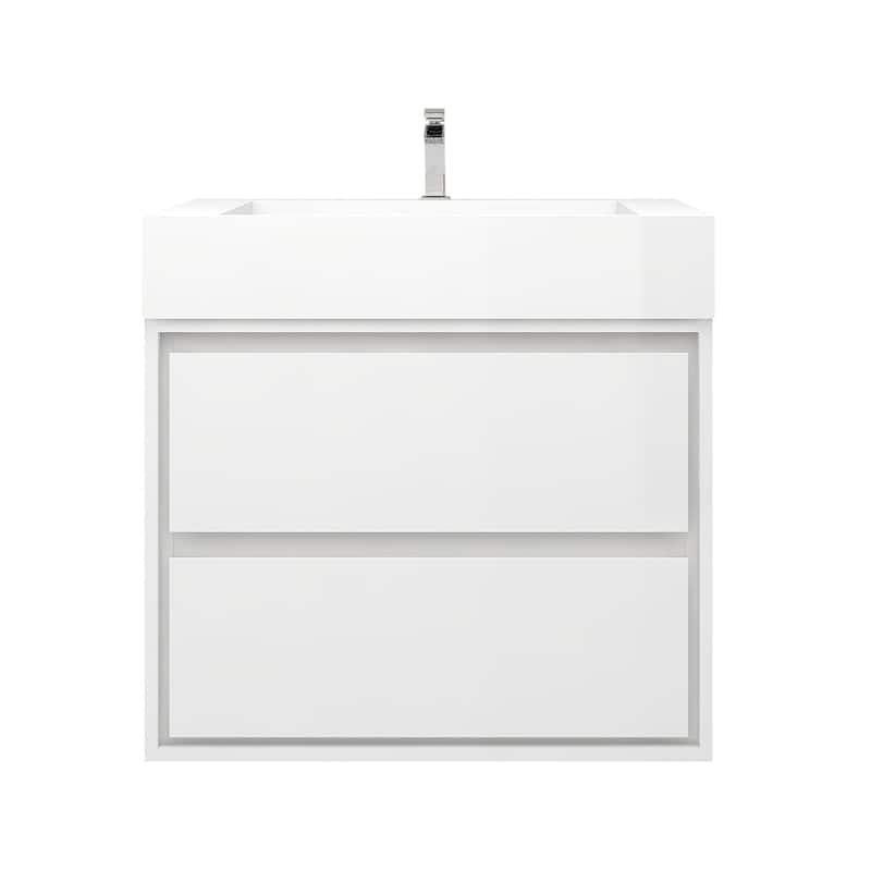 Victoria 30" Wall Mounted Modern Vanity with Acrylic Sink