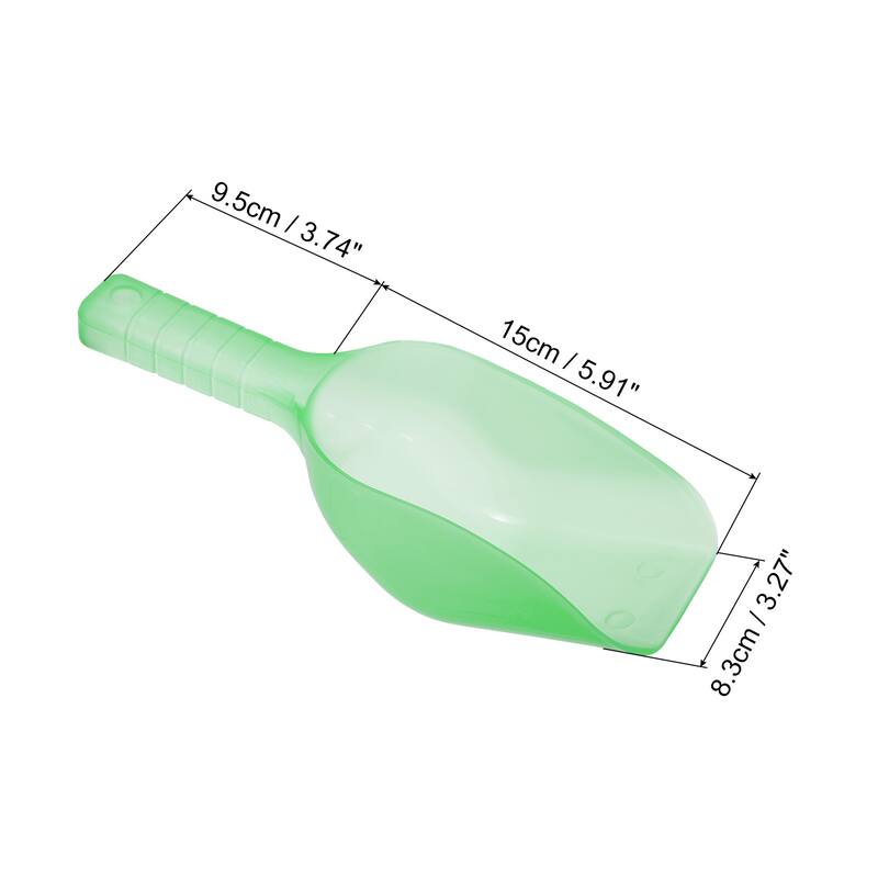 Ice Scoop Plastic 5.9x3.3x2.4" Flour Cereal Sugar Shovel Green