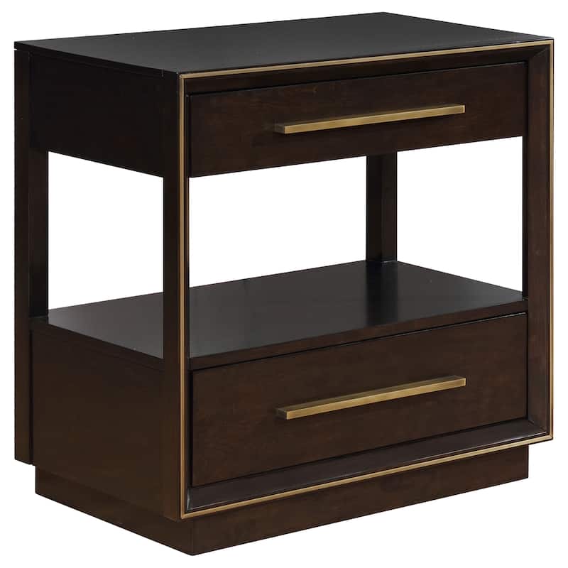 Durango 2-drawer Nightstand Smoked Peppercorn - Smoked Peppercorn