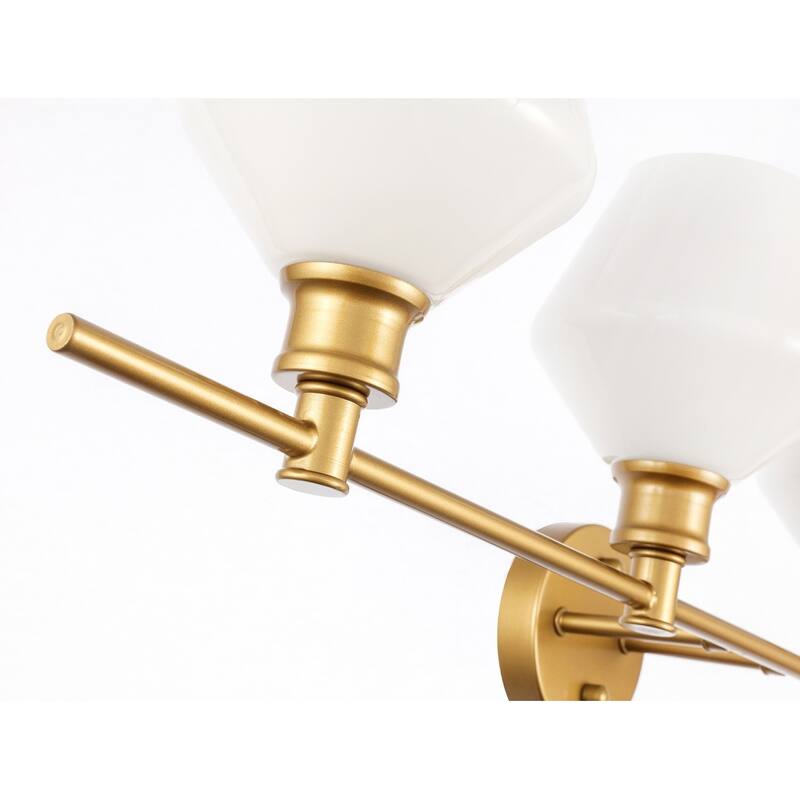 Gwyneth 4-light Contemporary Frosted Glass Vanity Light