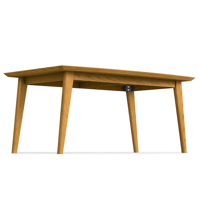 WYNDENHALL Tierney SOLID WOOD 66 inch Wide Rectangle Mid Century Modern Dining Table - 66 W x 40 D x 30 H