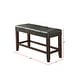 preview thumbnail 2 of 3, Faux Leather Wood High Bench