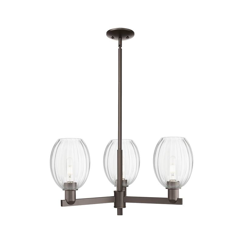 Innovations Lighting Downtown Urban - Preston - 3 Light 18" Bell Shade Stem Hung Chandelier