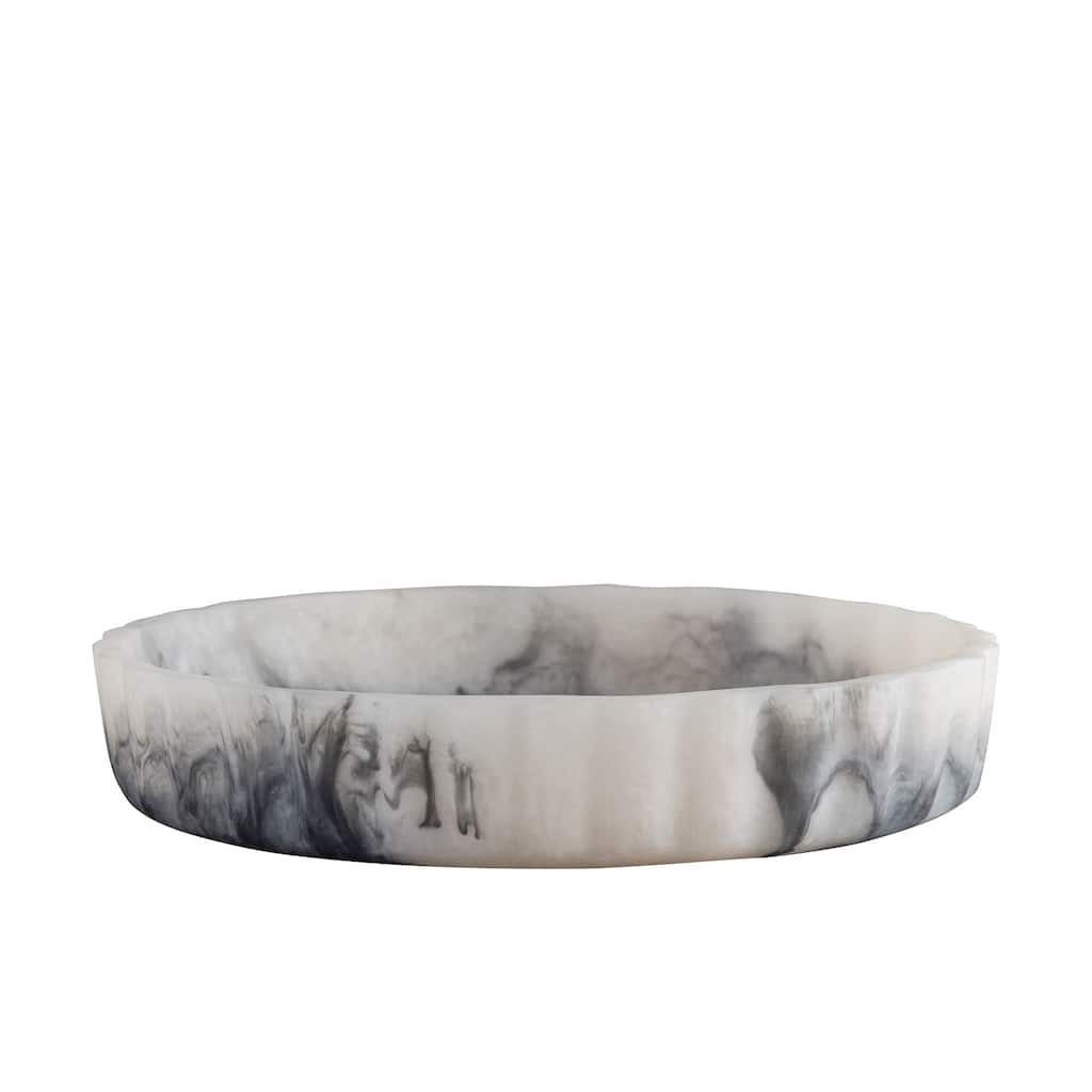 Curvy Edge Grey Bowl Set of 3