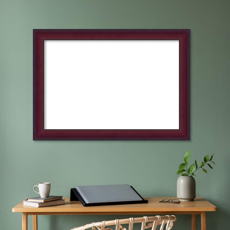 Amanti Art Canterbury Cherry Framed Dry Erase Magnetic Board