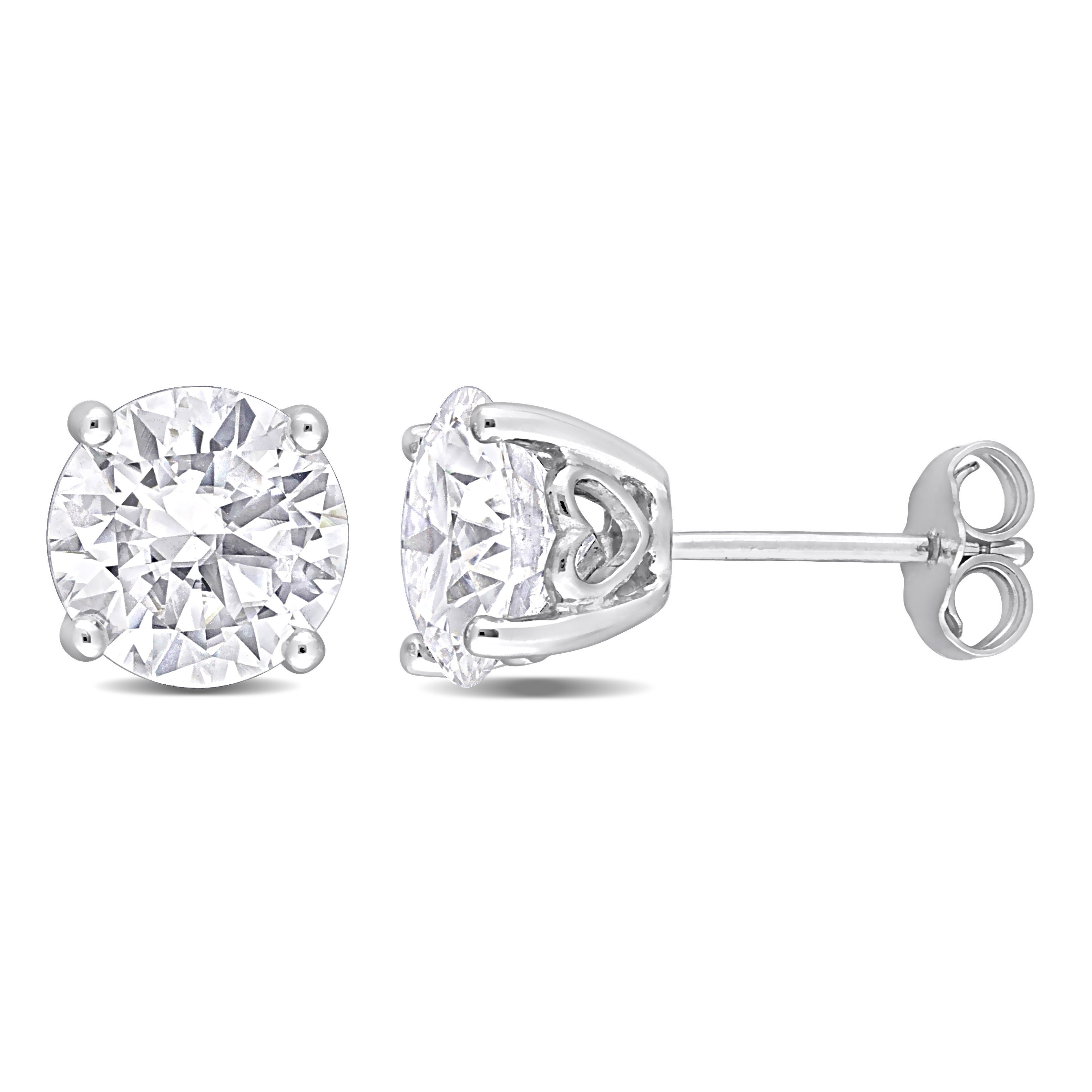 Miadora 3 3/4 DEW Created Moissanite Stud Earrings in Sterling Silver