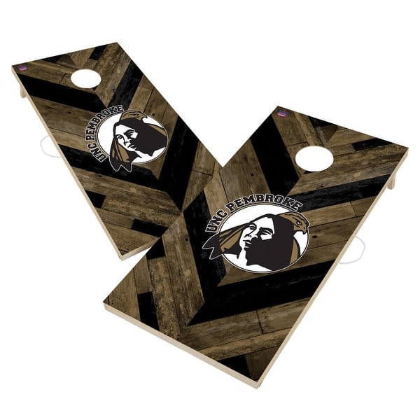 slide 2 of 6, North Carolina at Pembroke Braves Cornhole Board Set 16 Years and Up