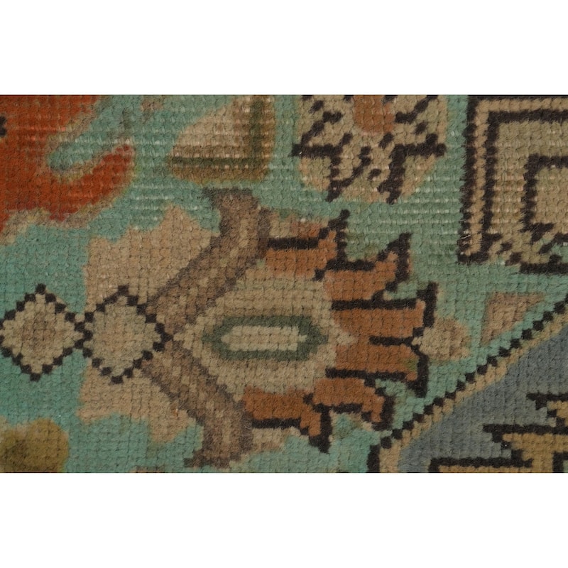 Hand Knotted Oriental 100% Wool Carpet Traditional Floral Beige & Ivories Tabriz Area Rug - 9' 6'' X 6' 7''