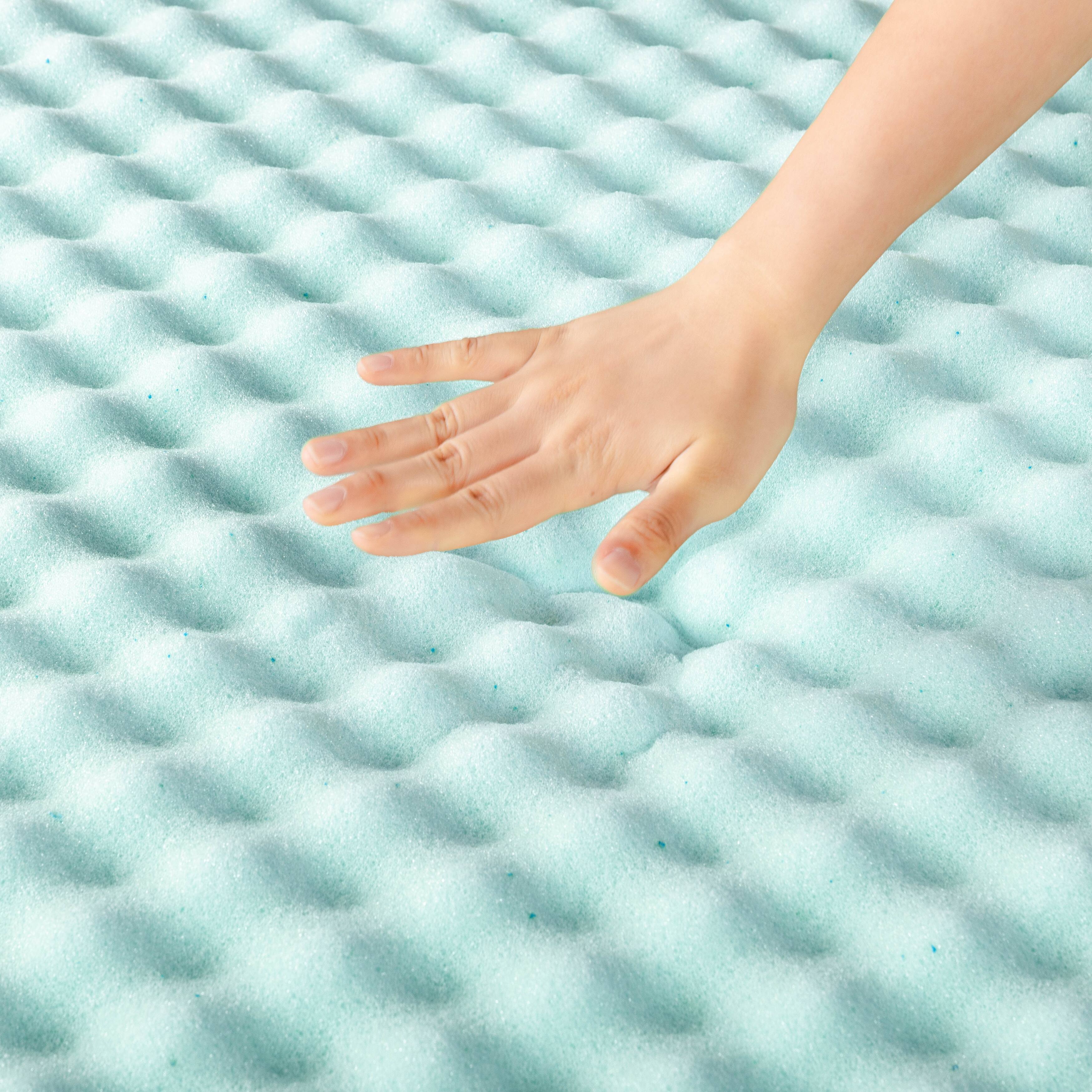 1.5 Inch Cooling Gel Egg Crate Memory Foam Mattress Topper On Sale