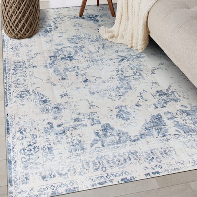 World Rug Gallery Traditional Vintage Distressed Washable Non Slip Area Rug