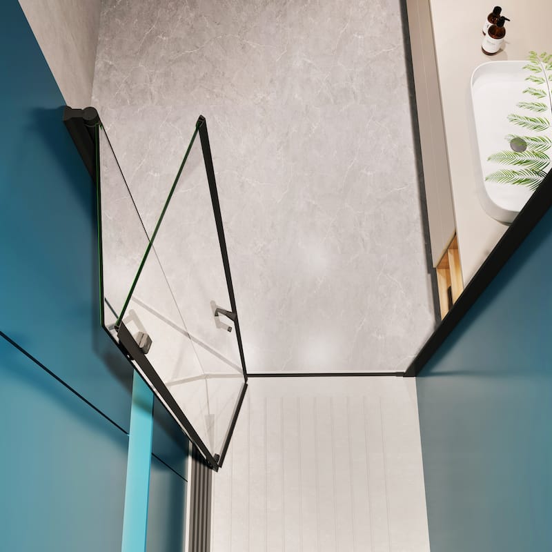 Semi-Frameless Pivot Shower Door with Tempered Glass