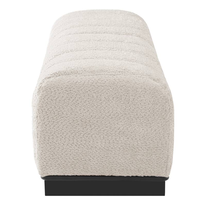 Christopher Knight Home - Modern Upholstered Dining Bench with Faux Fur Tufted Seating