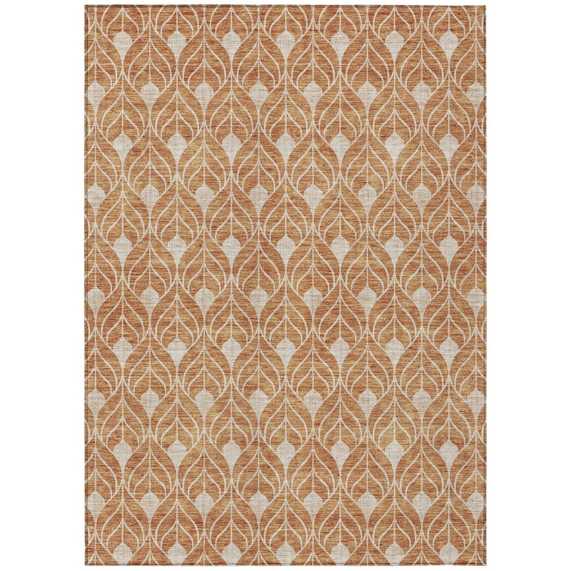 HomeRoots Geometric Transitional Rectangle Outdoor Rug