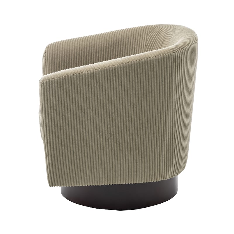 Modern Round Swivel Accent Chair Set of 2 Barrel Chair for Living Room