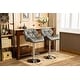 preview thumbnail 38 of 54, Roundhill Furniture Glasgow Height-adjustable Tufted Faux Leather Bar Stools (Set of 2)