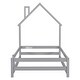 preview thumbnail 35 of 56, Twin Size Wood bed with House Shaped Headboard Floor Bed with Fences