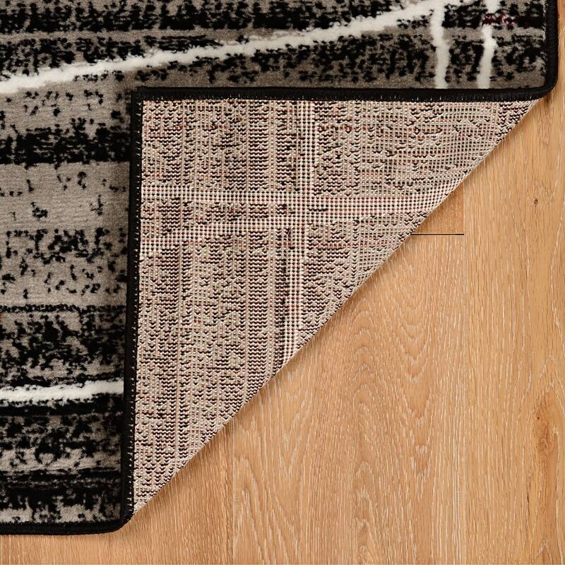 Power Loomed Capri Mod Plaid Polypropylene Rug