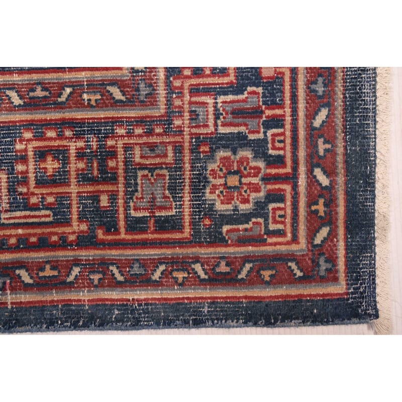 ECARPETGALLERY Hand-knotted Kayseri Vintage Navy Wool Rug - 4'0 x 5'10