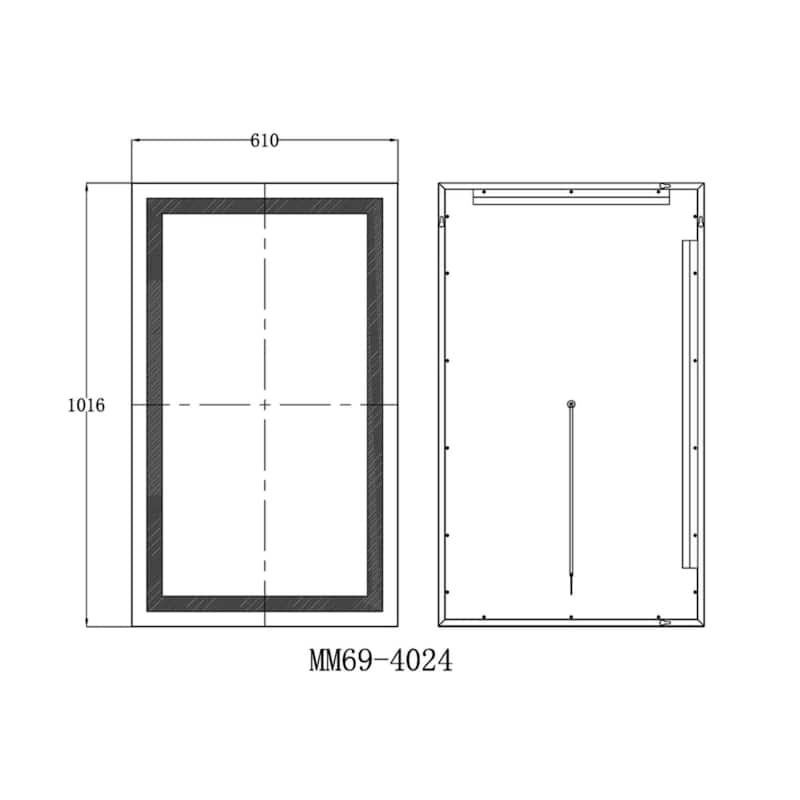 Modern Mirrors Zenith Wall Mounted Lighted Bathroom Mirror with Defogger, Touch Control LED Bathroom Vanity Mirrors