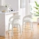 preview thumbnail 10 of 44, Pinnacle Performance Velvet Counter Stool Set of Two Ivory