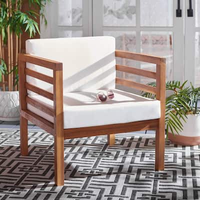 SAFAVIEH Maliyah Outdoor Arm Chair with Cushion - 26W x 26D x 26H