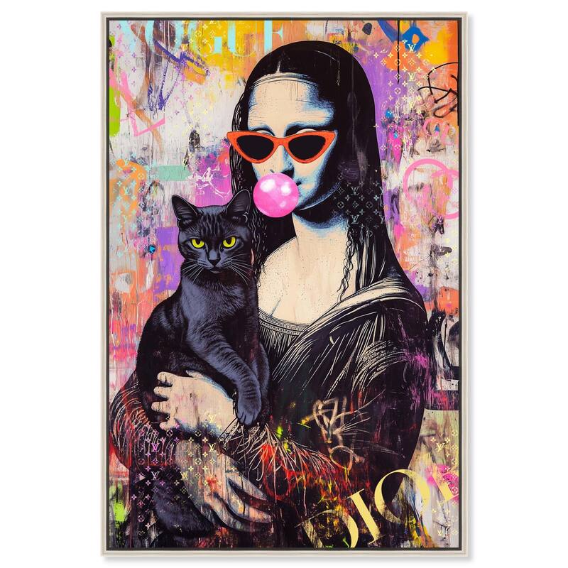 Classical Gal and Her Companion Canvas by Art Remedy - Silver - 24" x 36"