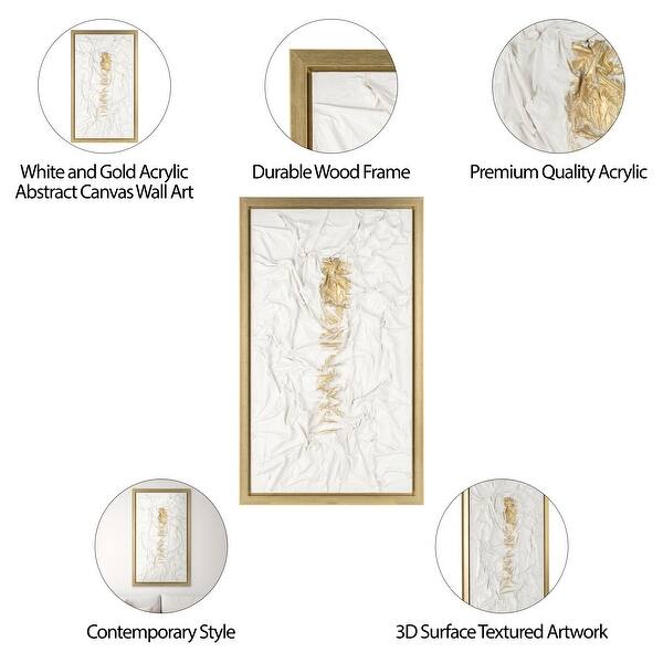 Sagebrook Home Modern Glam Textured Acrylic Abstract Canvas Wall Art ... - Hand Painted Texture Wall Panel For Sale