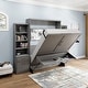 preview thumbnail 6 of 26, Brentwood Queen Murphy 2-pier Desk Bed