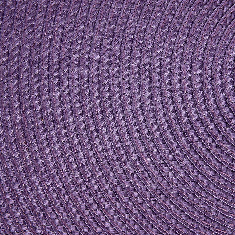 Round Woven Kitchen Dining Table Placemats - 15" - Mauve - Set of 6